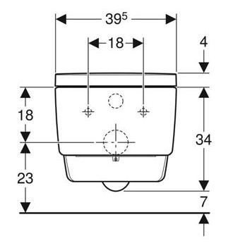 Geberit AquaClean Mera Comfort v&aelig;gh&aelig;ngt bidettoilet m/Turboflush og  KeraTect