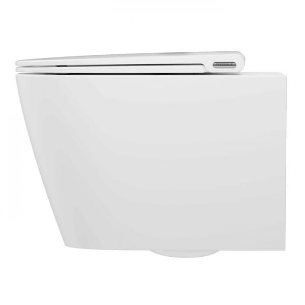 Pressalit Trend v&aelig;gh&aelig;ngt toilet m/Circular Flush og Pressalit Style D2 s&aelig;de