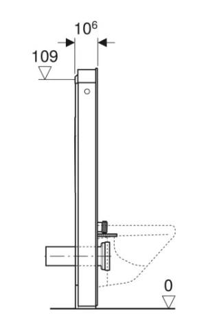 Geberit Monolith cisternemodul v&aelig;gh&aelig;ngt toilet 114 cm Beton