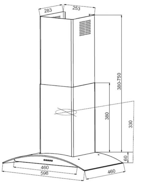 Eico Torino 2 P 60 emh&aelig;tte til v&aelig;gmontering - Rustfrit st&aring;l