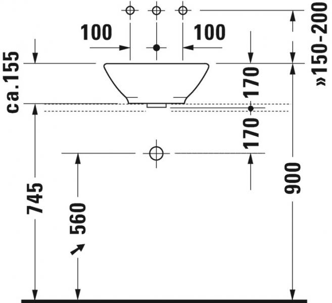 Duravit Bacino &Oslash;42 fritst&aring;ende bowlevask - Uden hanehul