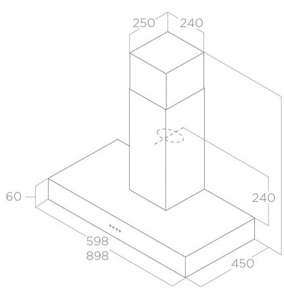 Eico Spot NG 60 IX emh&aelig;tte til v&aelig;gmontering - Rustfrit st&aring;l