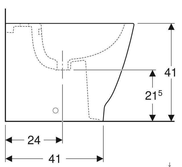 Geberit Smyle Square gulvst&aring;ende bidet