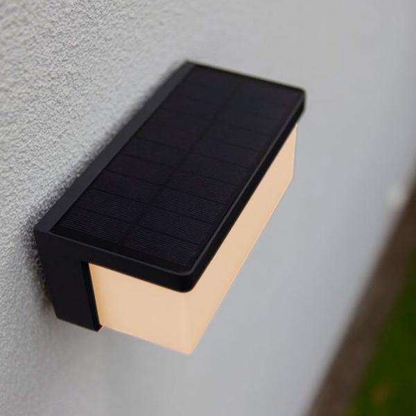 Lutec Solar Zelna udend&oslash;rslampe til v&aelig;g - M&oslash;rkegr&aring;