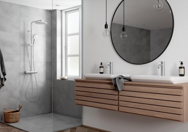 Damixa Silhouet komplet brusesystem - &Oslash;250 - Steel