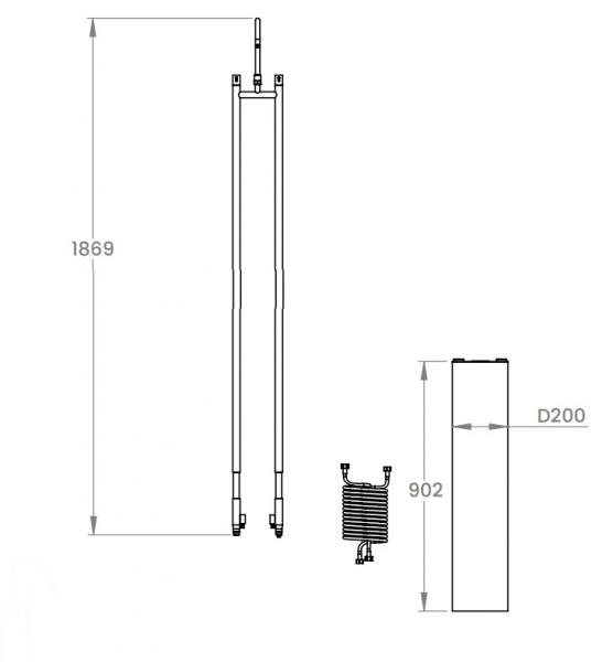 Frostline Eqi fritst&aring;ende k&oslash;kkenarmatur inkl. br&oslash;nd - Rustfrit st&aring;l