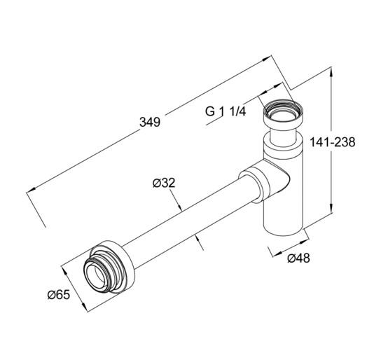Gustavsberg vandl&aring;s - Mat sort