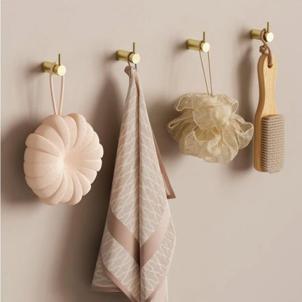 Lavabo Luna h&aring;ndkl&aelig;dekrog m/tap 2 stk - Massiv messing