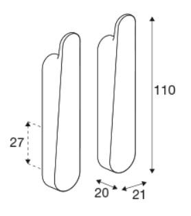 Pressalit Style stor h&aring;ndkl&aelig;dekrog - 2 stk - Mat sort