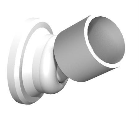 Van Der P Erica2000 Flexi-konsol +/-60&ordm; til skr&aring;/sk&aelig;ve v&aelig;gge - Hvid