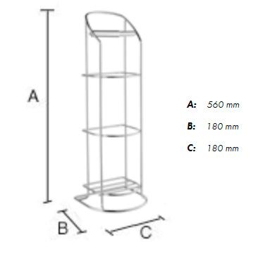 Beslagsboden fritst&aring;ende toiletpapirholder - Dobbelt - Sort