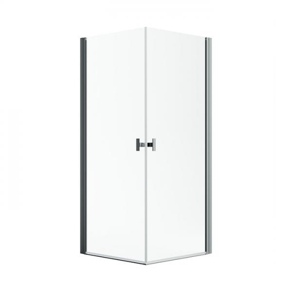 Str&oslash;mberg Noma 120 bruseniche - 80x80 cm - Klar glas/gunmetal