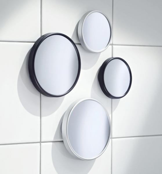 Smedbo Outline Lite kosmetikspejl med sugekop og 12x forst&oslash;rrelse - Sort