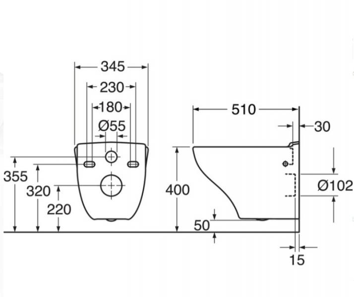 Gustavsberg Nautic Hygienic Flush toiletpakke inkl. s&aelig;de m/softclose, cisterne og hvid betjening