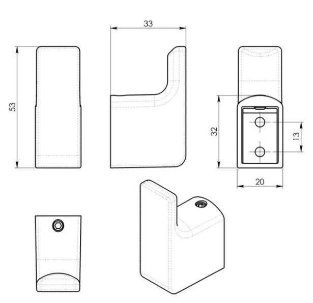 Hefe Piren s&aelig;t af badtilbeh&oslash;r - B&oslash;rstet messing
