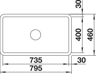 Blanco Villae Farmhouse keramisk k&oslash;kkenvask - Krystalhvid