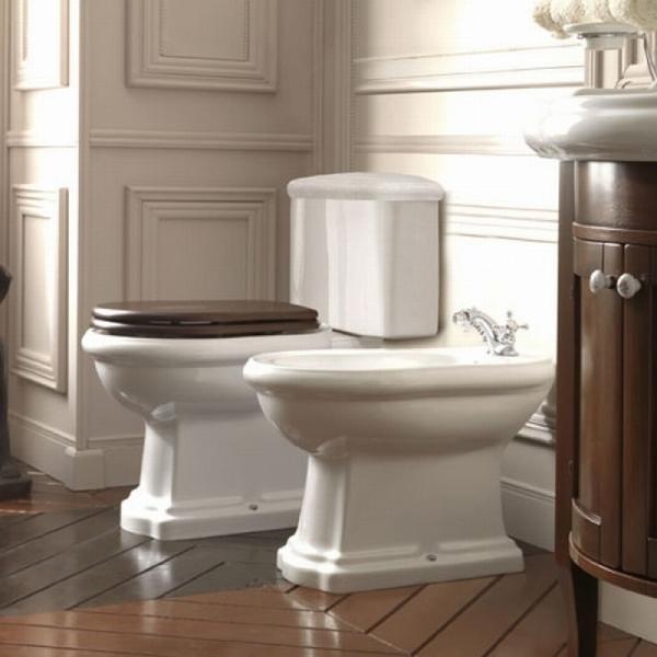 Lavabo Retro Monoblocco gulvst&aring;ende toilet m/P-l&aring;s