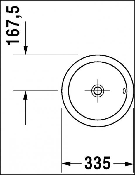 Duravit Architec Bali &Oslash;33 h&aring;ndvask t/nedf&aelig;ldning - Uden hanehul
