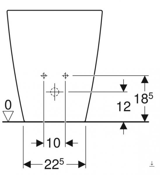 Geberit Smyle Square gulvst&aring;ende bidet