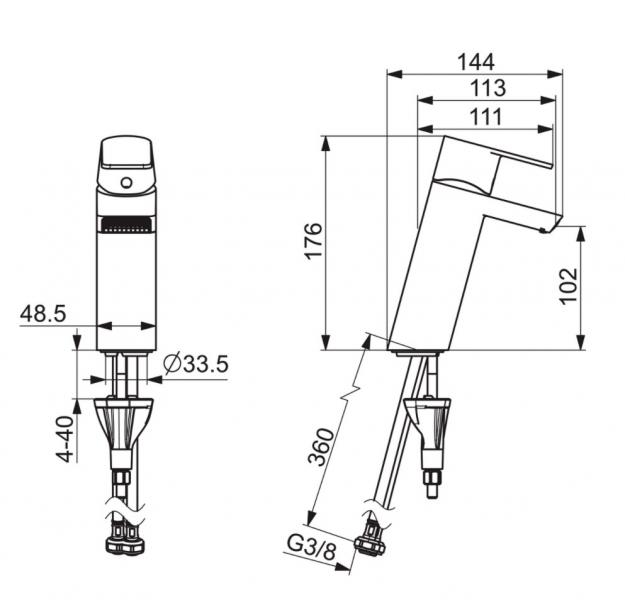 Oras Stela h&aring;ndvaskarmatur - Krom