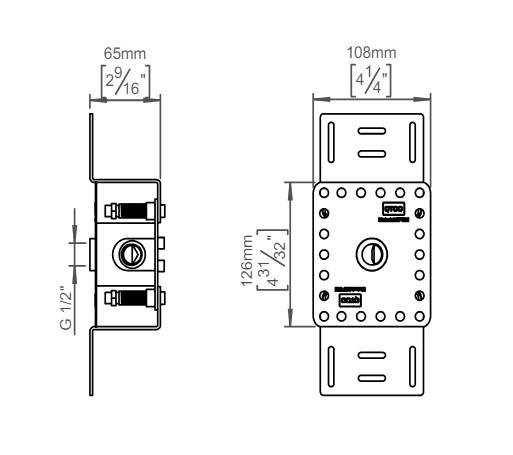QTOO komplet ber&oslash;ringsfri vandhane t/indbygning i v&aelig;g - 190 mm - B&oslash;rstet rustfrit st&aring;l