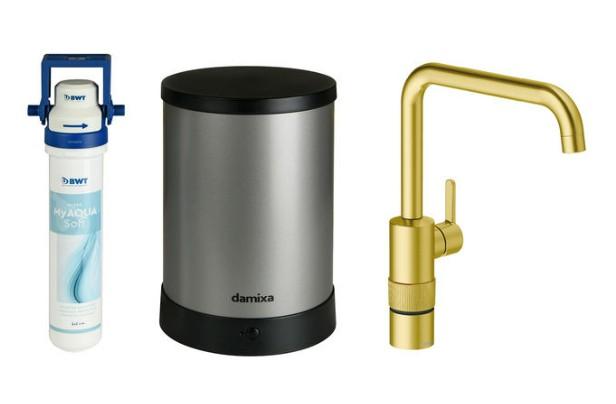 Damixa Silhouet Instant kogende k&oslash;kkenarmatur - B&oslash;rstet messing