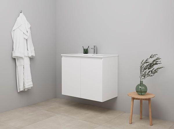 Sanibell Online 81 m&oslash;bels&aelig;t m/grebsfri l&aring;ger - Mat hvid - Flatpack