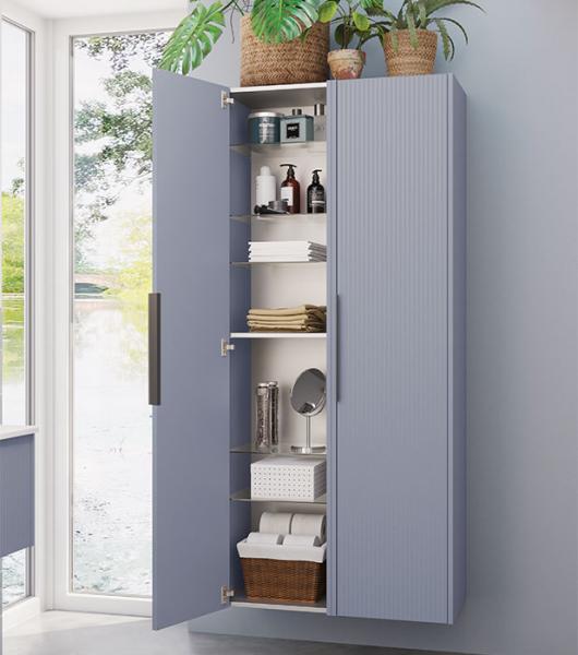 Dansani Mido+ Classic h&oslash;jskab m/1 l&aring;ge - Stribet/mat sand