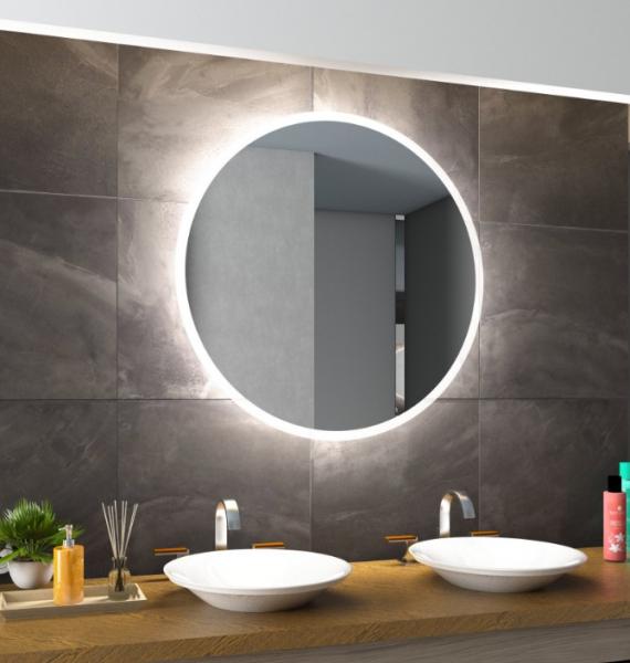 Sandra rundt spejl m/integreret LED lys og backlight - &Oslash;110 cm