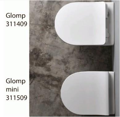 Lavabo Glomp Mini rimless toiletpakke inkl. s&aelig;de m/soft-close, cisterne og hvid betjening