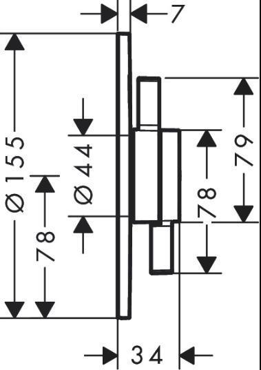 hansgrohe DuoTurn Tecturis komplet badekararmatur t/indbygning - B&oslash;rstet bronze