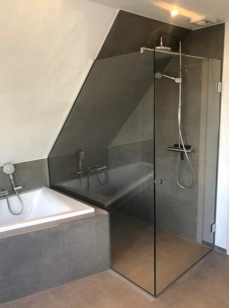 Bath bruseniche m/fast v&aelig;g - Klar glas - Messing