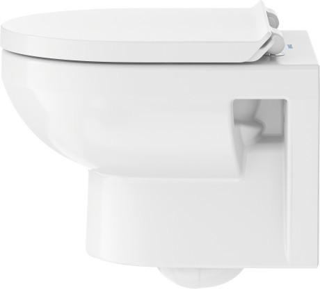 Duravit No.1 Compact Rimless v&aelig;gh&aelig;ngt toilet inkl. toilets&aelig;de m/softclose og Wondergliss