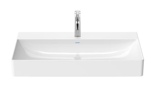 Duravit DuraSquare 80 h&aring;ndvask t/v&aelig;g eller m&oslash;bel - Uden overl&oslash;b - 1 hanehul - Wondergliss