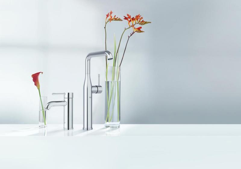 Grohe Essence New h&aring;ndvaskarmatur m/bundventil - Supersteel