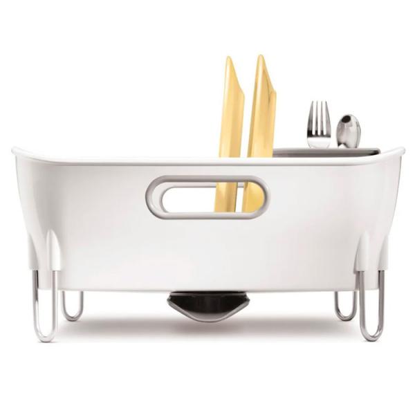 Simplehuman kompakt opvaskestativ i plast - Gr&aring;