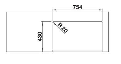 Blanco Villae Farmhouse 80 dobbelt k&oslash;kkenvask i porcel&aelig;n