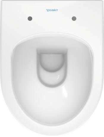 Duravit No.1 Compact Rimless v&aelig;gh&aelig;ngt toilet inkl. toilets&aelig;de m/softclose og Wondergliss