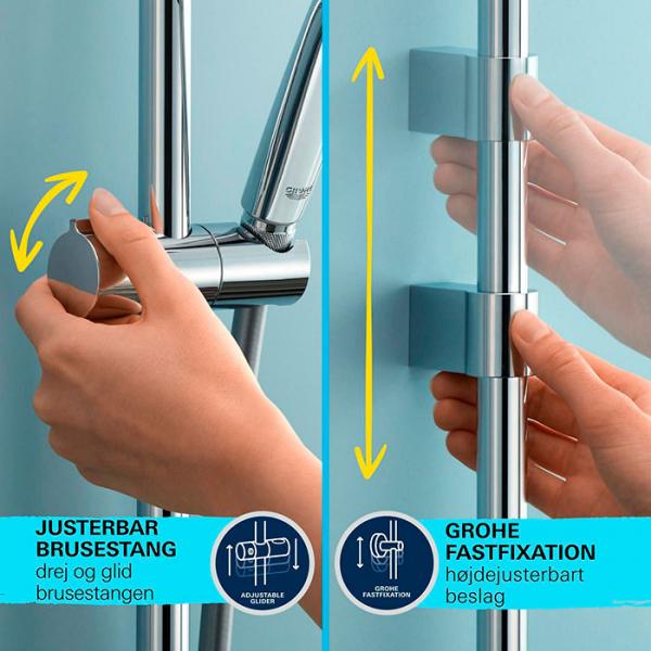 Grohe Vitalio Start 110 bruses&aelig;t 2 sprays inkl. brusehylde