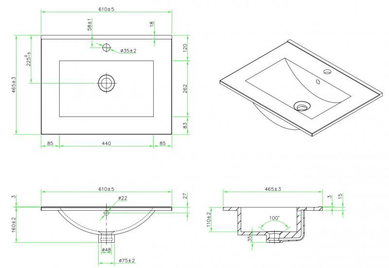 Cass&oslash;e Solid 60 m&oslash;bels&aelig;t - Massiv eg