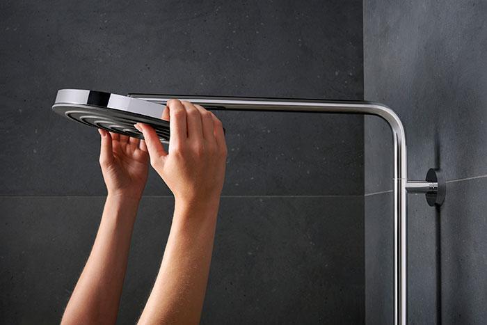 hansgrohe Pulsify S Puro 260 Showerpipe 1jet m/EcoSmart, EcoStat Fine og 3jet h&aring;ndbruser - Krom