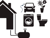 Regnvandsanl�g til hus